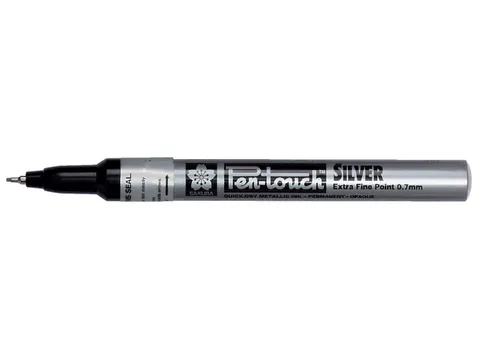 Viltstift Sakura pen-touch EF zilver 1-2mm