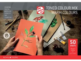 gekleurd tekenpapier, warme kleuren, ft A3 180g - 1