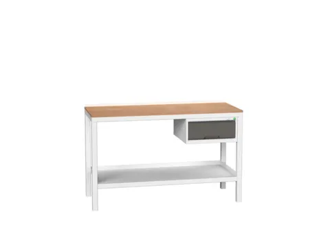 werkbank,HxBxD 930x1500x600mm,multiplexblad,4voeten,uitrusting: lade