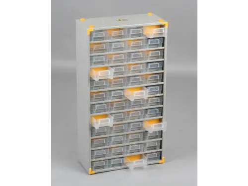 assortimentskast,HxBxD 565x300x140mm,48lade(s),laden transparant