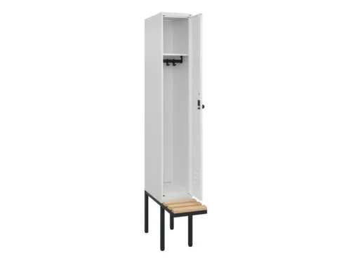 locker met bank,HxBxD 2120x300x815mm,1vak,vak B 300mm,draaigrendel