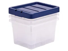 Opbergbox 22 Liter Plastic Transparant Blauw