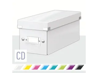 Cd-box Leitz Click & Store 143x136x352mm Wit 84% gerecycled karton - 2