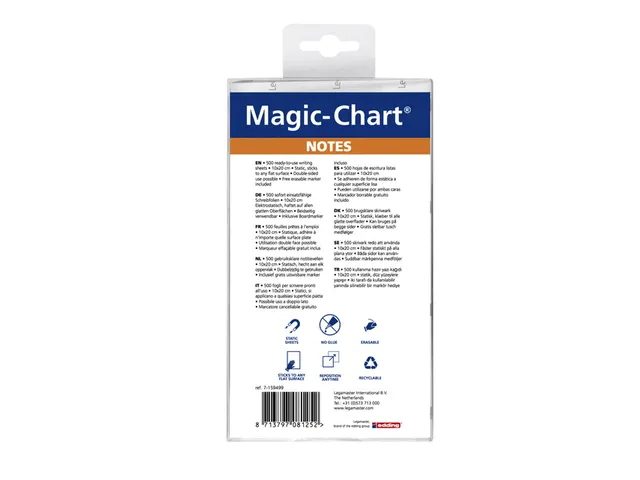 Legamaster Magic-Chart Notes 10x20cm assorti 500 vel