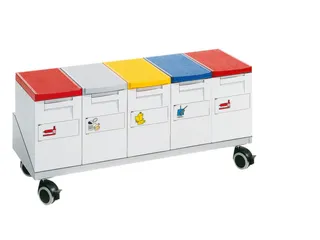 Onderwagen Voor 5 Afvalbakken 15 Liter - 1