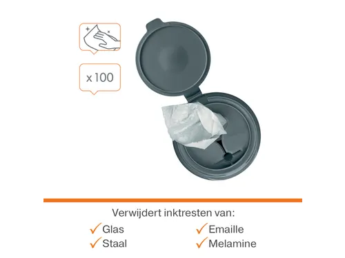 Whiteboardreinigingsdoekjes Nobo plasticvrij 100 stuks