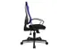 Siège Bureau Pivotant Assise Noir Dossier Maille Bleu