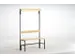 banc-patère,HxLxP 1670x1015x375mm,barrettes en bois,RAL7016