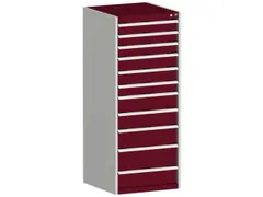 ladekast HxBxD 1600x650x650mm 11laden RAL7035 front RAL3004