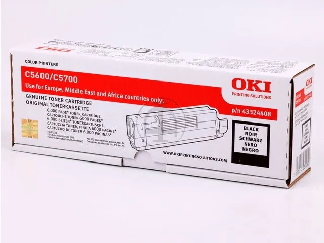 Tonercartridge Oki 43324408 C5600 Zwart