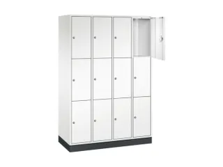lockerkast,HxBxD 1950x1220x500mm,4x3vakken,cil.-slot,sokkel - 2