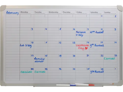 Whiteboard Maand Planner 60x90cm