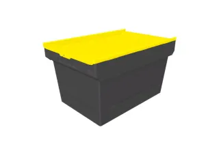 Herbruikbare containers HxLxB 340x610x400mm 58l PP-regeneraat geel - 1