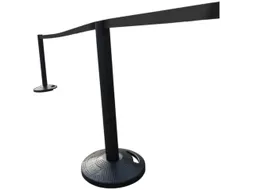 Afzetsysteem Paal Pvc 970x90mm Band Zwart Paal Zwart Voet Zwart