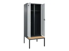 locker met bank,voor scheiding van kleding,HxBxD 2120x800x815mm,2vak
