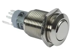 Ronde Metalen Drukknop Dpdt 2NO 2NC