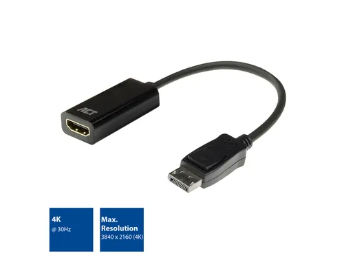 Adapter ACT DisplayPort naar HDMI 4K 0.15 meter