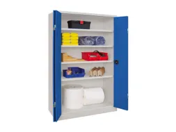 Ruime Vouwdeurkast 1950x1200x400mm 4legborden Ral7035 Front Ral5010