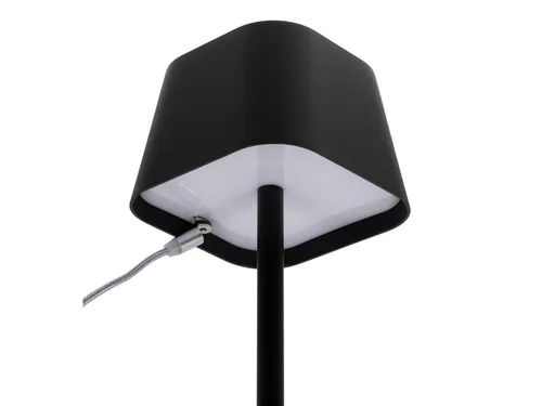 Securit Tafellamp Georgina LED Zwart oplaadbaar USB dimbaar