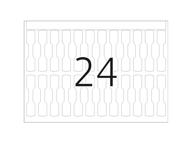 Drukkerij Etiketten DP1 10x49mm Ringetiketten 5000 Stuks Wit
