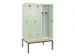 locker met bank,voor scheiding van kleding,HxBxD 2120x1200x815mm,3vak