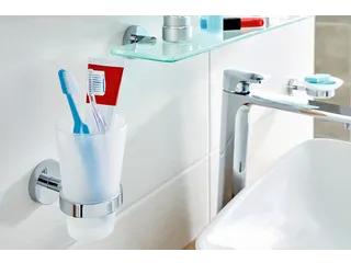 Bekerhouder tesa Smooz hoogglans verchroomd metaal zelfklevend - 3