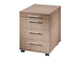 mobiel ladeblok,HxBxD 590x428x580mm,4lade(n),cil.-slot,romp notenboom