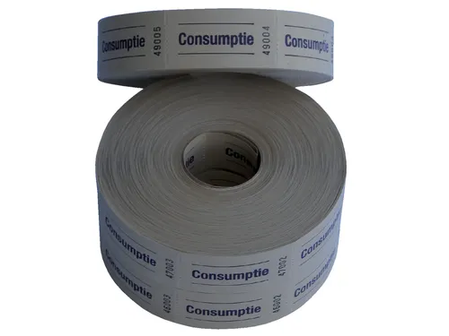 Consumptiebon Combicraft 57x30mm 2-zijdig 2x1000 stuks geel