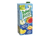 Fruitdrank DubbelFrisss appel perzik pak 1500ml