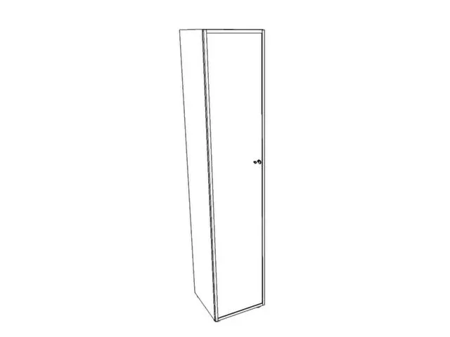 Vitrinekast Hxbxd 2140x430x450mm 5 Oh Wit