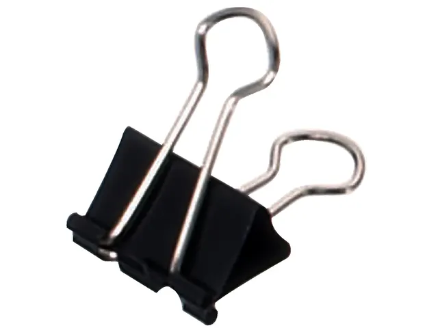 Papierklem MAUL 215 foldback 19mm capaciteit 7mm zwart
