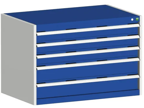 ladekast HxBxD 700x1050x750mm 5laden romp RAL7035 front RAL5010