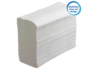 Handdoek Scott m-vouw 1laags 20.3x24cm wit 16x250stuks 3749 - 5