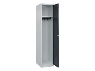 locker,HxBxD 1850x400x500mm,1vak,vak B 400mm,cil.-slot,staand op vloer - 1