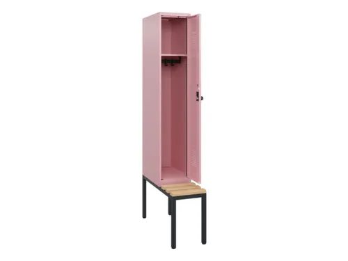 locker met bank,HxBxD 1950x300x815mm,1vak,vak B 300mm,draaigrendel