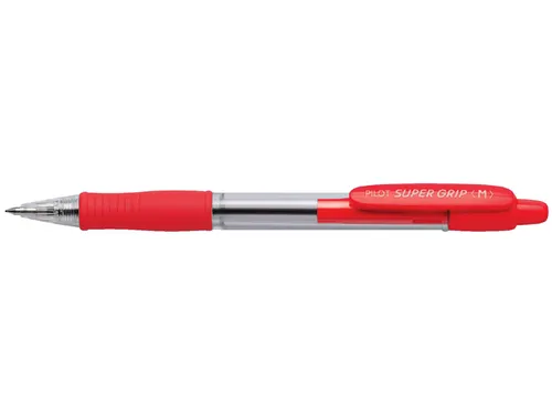 Balpen Pilot Super Grip Medium Rood