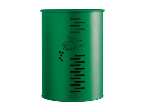 prullenmand,22l,HxØ 390x290mm,paalmontage,romp staal groen