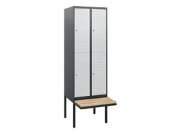 Dubbeldekse dekenkist,HxBxD 1950x600x815mm,2x2vak.,vak B 300mm