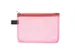 Trousse avec fermeture éclair Foldersys A6 PVC rouge transparent