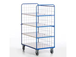 etagewagen,draagverm. 600kg,4etage(s),laadvl. LxB 1200x740mm,houtetage - 4