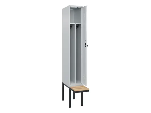 locker met bank,voor scheiding van kleding,HxBxD 2120x300x815mm,1vak