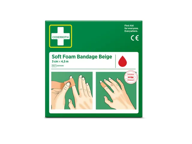 Soft Foam Verband Naturel 3cm x 4,5m