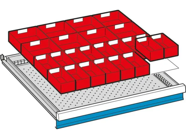 Compartimentage De Tiroir Pour Façade Hauteur 75Mm 16/8Godets L 717Mm