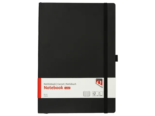 Notitieboek Quantore A4 flex lijn 192blz 80 grams zwart