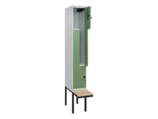 Z-garderobekast,HxBxD 2120x300x815mm,2vak,vak B 300mm,draaigrendel - 2
