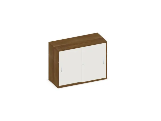 schuifdeurkast,HxBxD 770x1000x430mm,decor romp noten,decor front wit