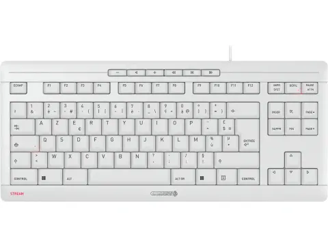 Clavier CHERRY STREAM TKL blanc/gris AZERTY FR