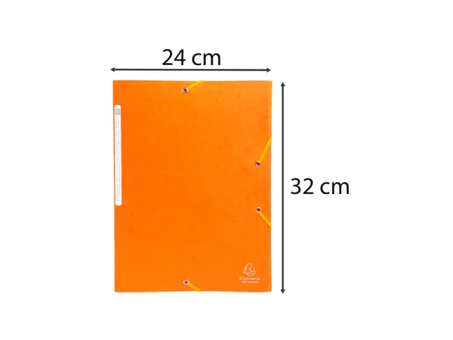 Elastomappen A4 glanskarton 3 kleppen monobloc-Oranje