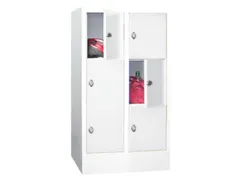 lockerkast,HxBxD 1187x600x500mm,2x3vakken,RAL7035,front RAL7016