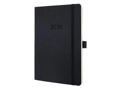 Weekagenda Conceptum A5 2026 (NL/FR/EN/DU) zwart Softcover